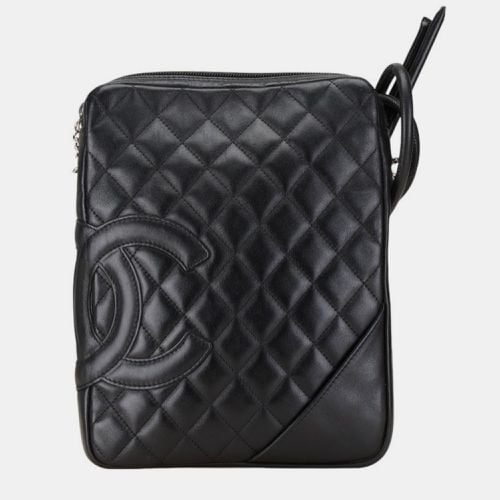 Chanel Black Leather Cambon Line Coco Mark Quilted Shoulder Bag - Chanel - Modalova