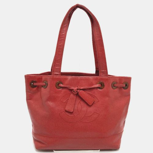 Chanel Red Cc Mark Bag Vintage Tote Bag - Chanel - Modalova