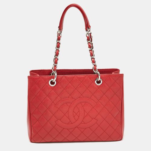 Chanel Red Quilted Caviar Leather Grand Shopper Tote - Chanel - Modalova