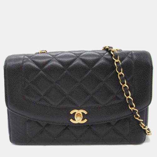 Chanel Matelasse Diana Chain Caviar Skin (Grained Calf) Black Shoulder Bag - Chanel - Modalova