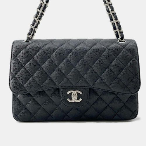 Chanel Matelasse 30 Caviar Skin Coco Mark Black Chain Shoulder Bag - Chanel - Modalova