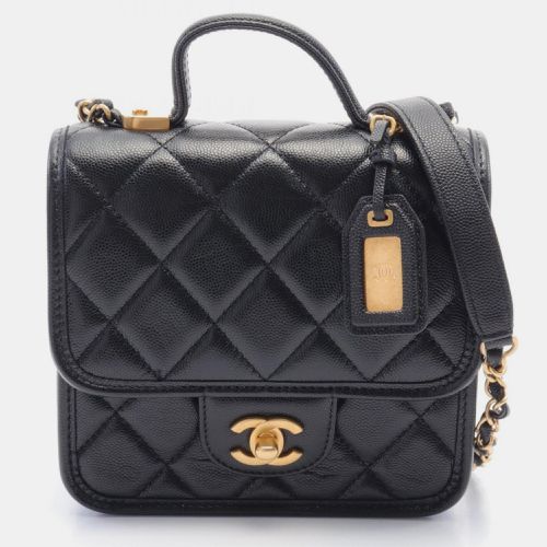 Chanel Black Caviar Skin (Grained Calf) Small Matelasse Shoulder Bag - Chanel - Modalova