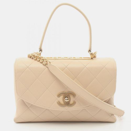 Chanel Beige Lambskin Matelasse Handbag - Chanel - Modalova