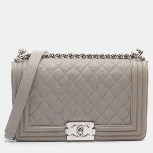 Chanel Beige Caviar Skin (Grained Calf) Boy Chanel Matelasse Shoulder Bag - Chanel - Modalova