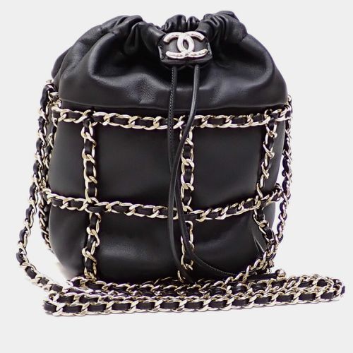 Chanel Black Lambskin Coco Mark Leather Chain Shoulder Bag - Chanel - Modalova