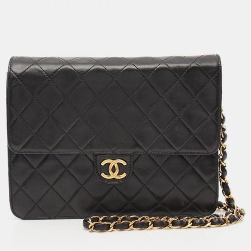 Chanel Black Lambskin Matelasse Push Lock Shoulder Bag - Chanel - Modalova