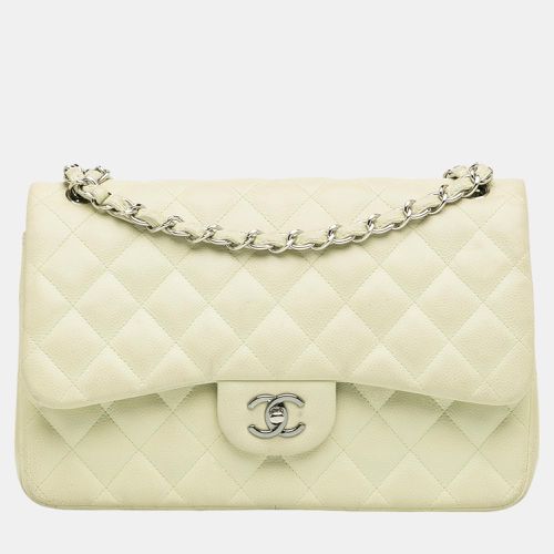 Chanel White Jumbo Classic Caviar Double Flap - Chanel - Modalova