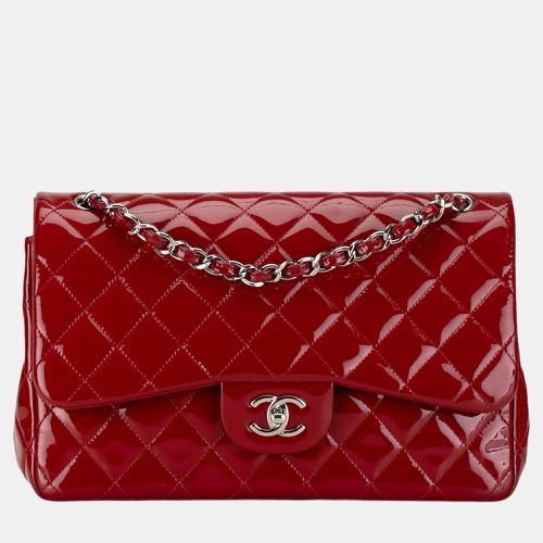 Chanel Red Jumbo Classic Patent Double Flap - Chanel - Modalova