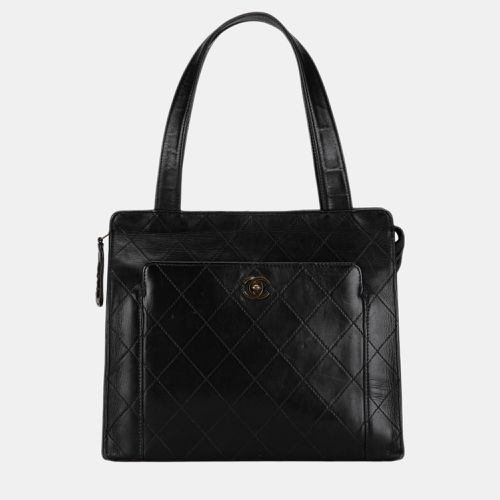 Chanel Black CC Quilted Calfskin Tote - Chanel - Modalova