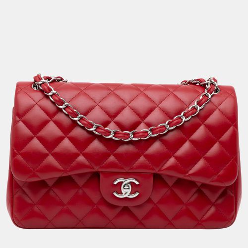 Chanel Red Jumbo Classic Lambskin Double Flap - Chanel - Modalova