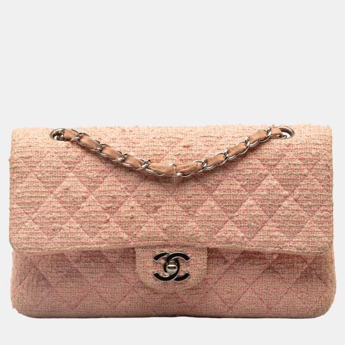 Chanel Pink Fabric Medium Classic Tweed Double Flap Bag - Chanel - Modalova