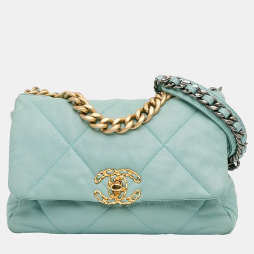 Chanel Blue Medium Lambskin 19 Flap - Chanel - Modalova