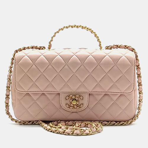 Lambskin Top Handle Small Flap Bag - Chanel - Modalova