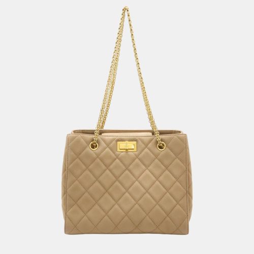 Chanel Beige Caviar Skin Leather 2.55 Chain Tote Bag - Chanel - Modalova