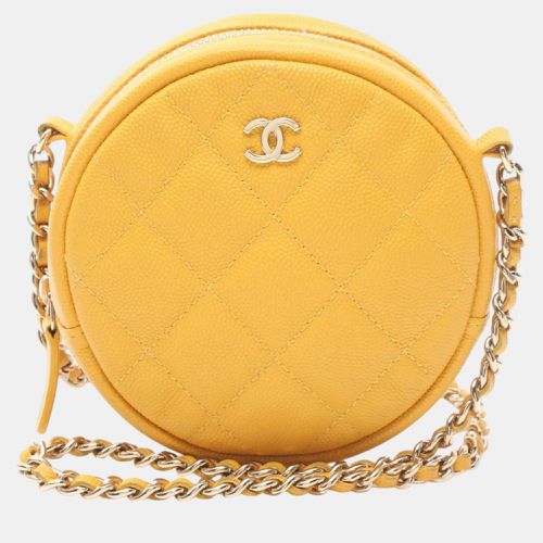 Chanel Yellow Caviar Skin Matelasse Classic Shoulder Bag - Chanel - Modalova