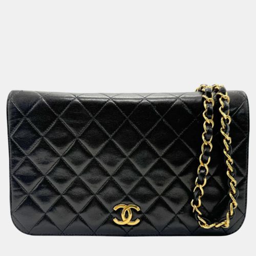 Chanel Metal Black Gold Leather Matelasse Shoulder Bag - Chanel - Modalova