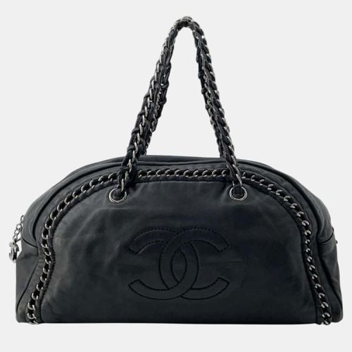 Chanel Black Leather Coco Mark Chain Shoulder Bag - Chanel - Modalova