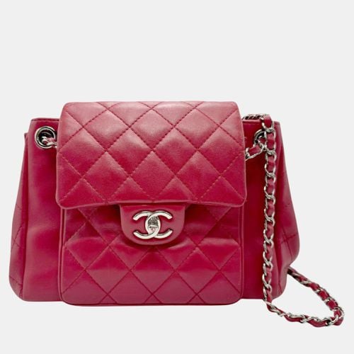 Chanel Red Silver Lambskin Shoulder Bag - Chanel - Modalova