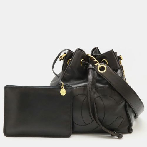 Chanel Black Leather Coco Mark Shoulder Bag - Chanel - Modalova