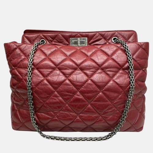 Chanel Red Leather Bordeaux Matelasse 2.55 Chain Tote Bag - Chanel - Modalova