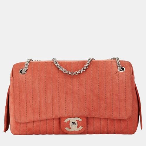 Chanel Orange Pink Suede Mademoiselle Coco Mark Chain Tote Bag - Chanel - Modalova