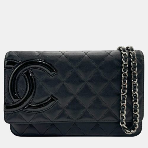 Chanel Black Lambskin Cambon Line Chain Wallet - Chanel - Modalova