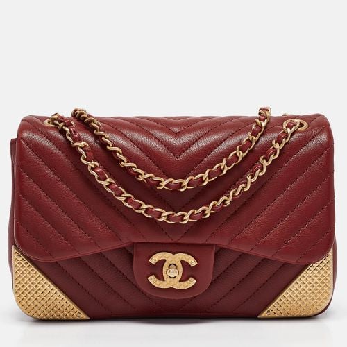 Chanel Red Quilted Leather Mini Rock The Corner Flap Bag - Chanel - Modalova