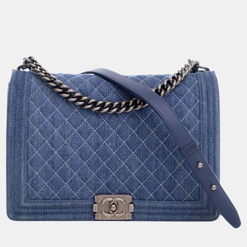 XL Quilted Denim Boy Flap Bag - Chanel - Modalova