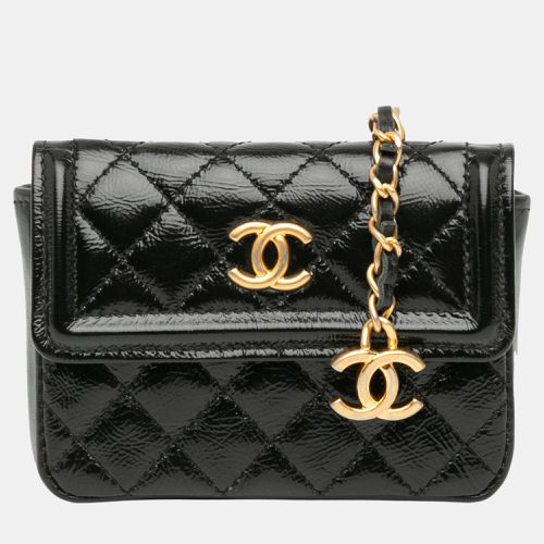 Mini Quilted Aged Calfskin Card Holder On Chain Belt Bag - Chanel - Modalova