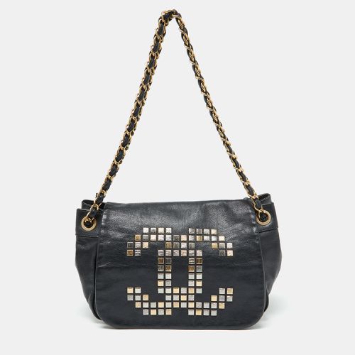 Chanel Black Leather Mosaic Studs Accordion Flap Bag - Chanel - Modalova