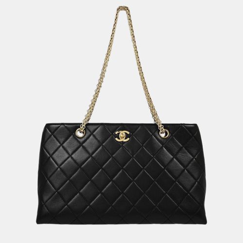 Chanel Black Lambskin Chain Tote Handbag - Chanel - Modalova