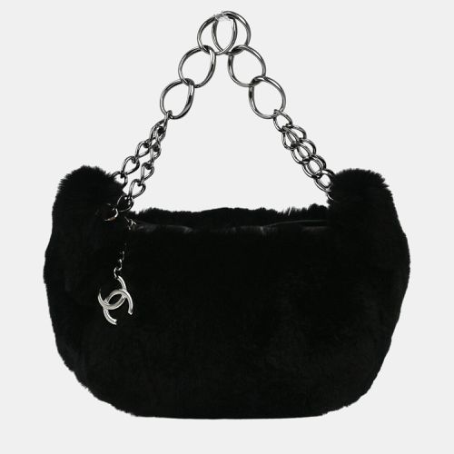 Chanel Black Fur Chain Handbag - Chanel - Modalova