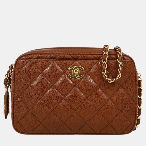 Chanel Brown Calfskin Small Camera Bag - Chanel - Modalova