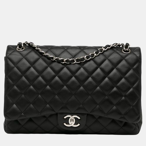 Chanel Black Maxi Classic Lambskin Double Flap - Chanel - Modalova