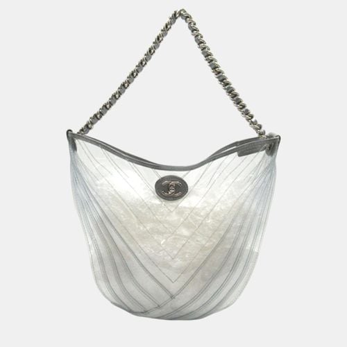 Chanel Grey/White CC PVC Droplet Hobo - Chanel - Modalova