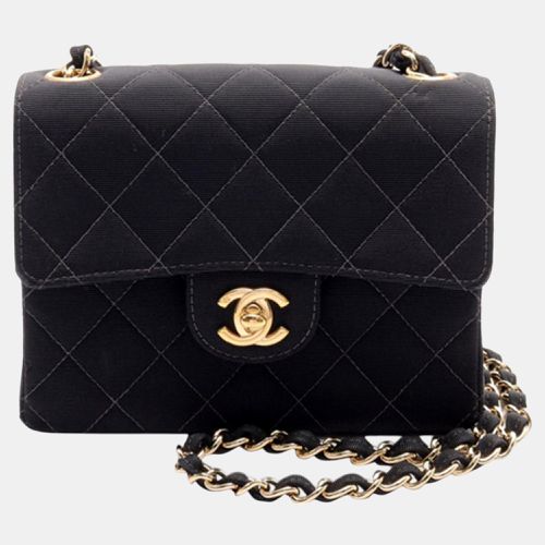 Chanel Black Mini Square Classic Canvas Single Flap - Chanel - Modalova