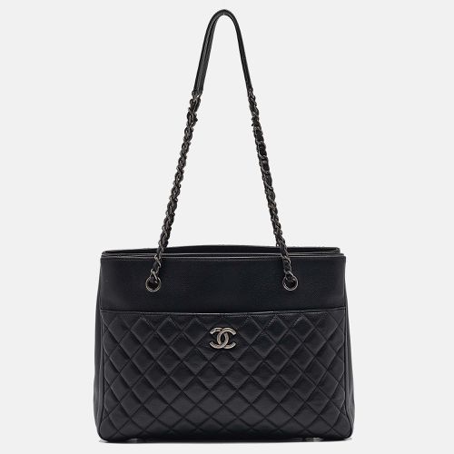 Chanel Black Quilted Caviar Leather Urban Companion Shopper Tote - Chanel - Modalova