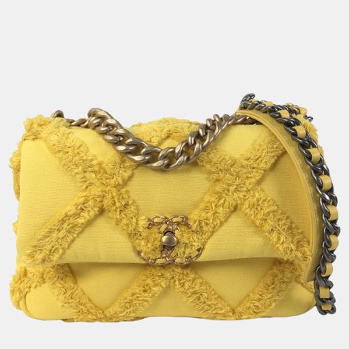 Chanel Yellow Medium 19 Canvas Flap - Chanel - Modalova