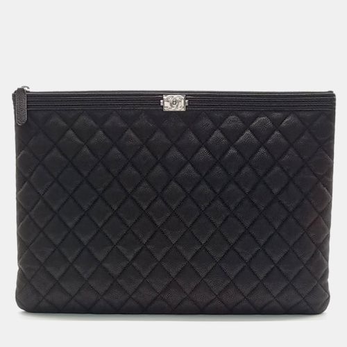 Chanel Caviar Boy Large Clutch - Chanel - Modalova