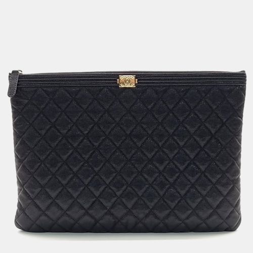 Chanel Caviar Boy Large Clutch - Chanel - Modalova