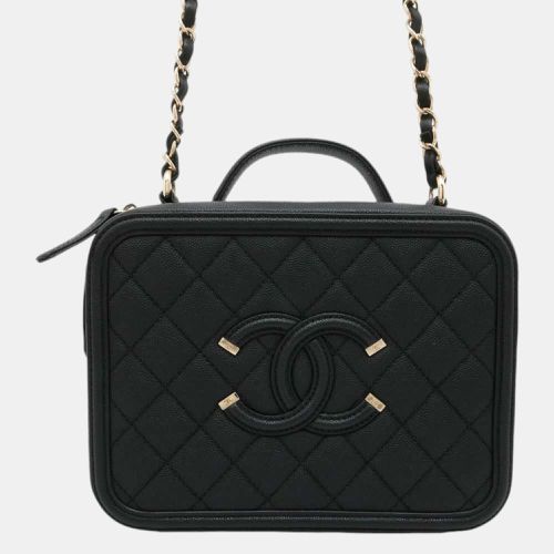 Chanel CC Filigree Vanity Shoulder Bag Black Caviar Leather Size Small - Chanel - Modalova