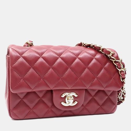 Bordeaux Lambskin Coco Mark Matelasse Chain Shoulder Bag - Chanel - Modalova