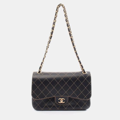 Leather Classic Large W-Flap Shoulder Bag - Chanel - Modalova