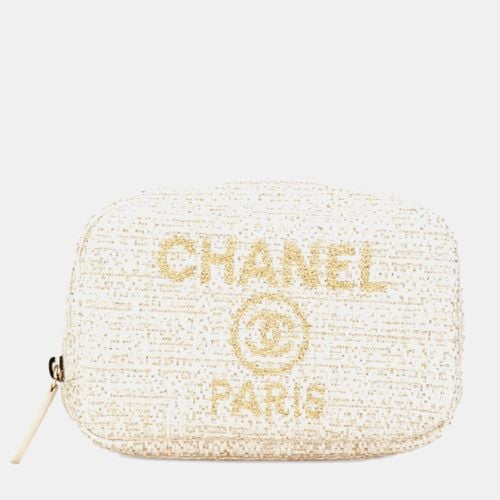 Gold Tweed Deauville Pouch - Chanel - Modalova