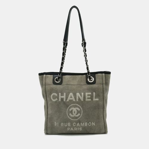 Dusty Canvas Leather Deauville Tote Bag - Chanel - Modalova