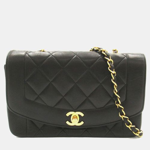 Chanel Black Lambskin (Sheepskin) Matelasse Diana Chain Shoulder Bag - Chanel - Modalova