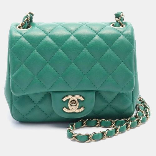 Chanel Green Leather Matelasse Shoulder Bag - Chanel - Modalova