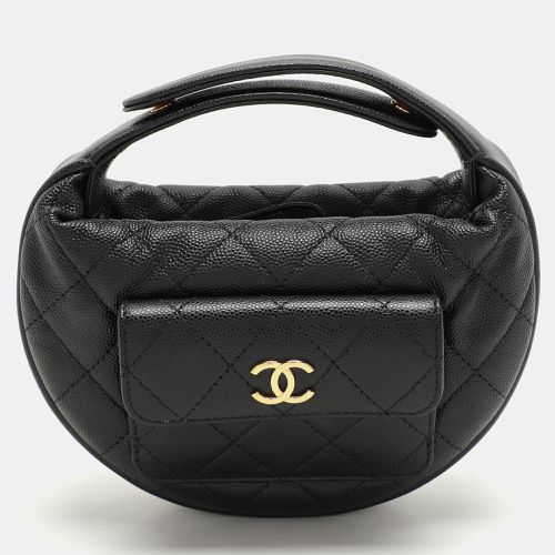 Chanel Black Caviar Leather Mini Round Hobo - Chanel - Modalova