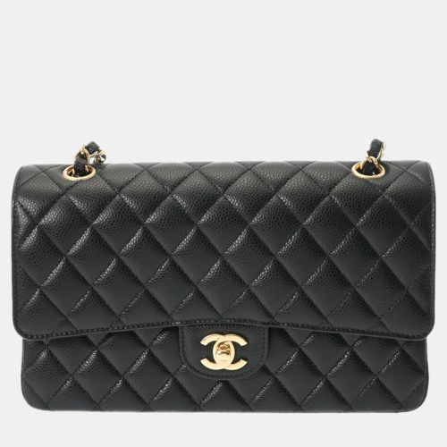 Chanel Black Caviar Skin Matelasse Chain Shoulder Double Flap 25cm Bag - Chanel - Modalova