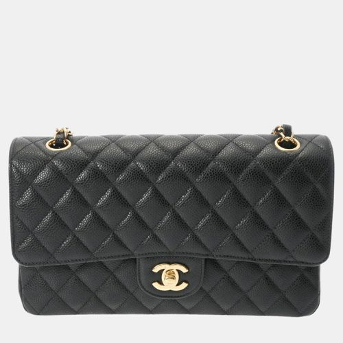 Chanel Black Caviar Skin Matelasse Chain Shoulder Double Flap 25cm Bag - Chanel - Modalova